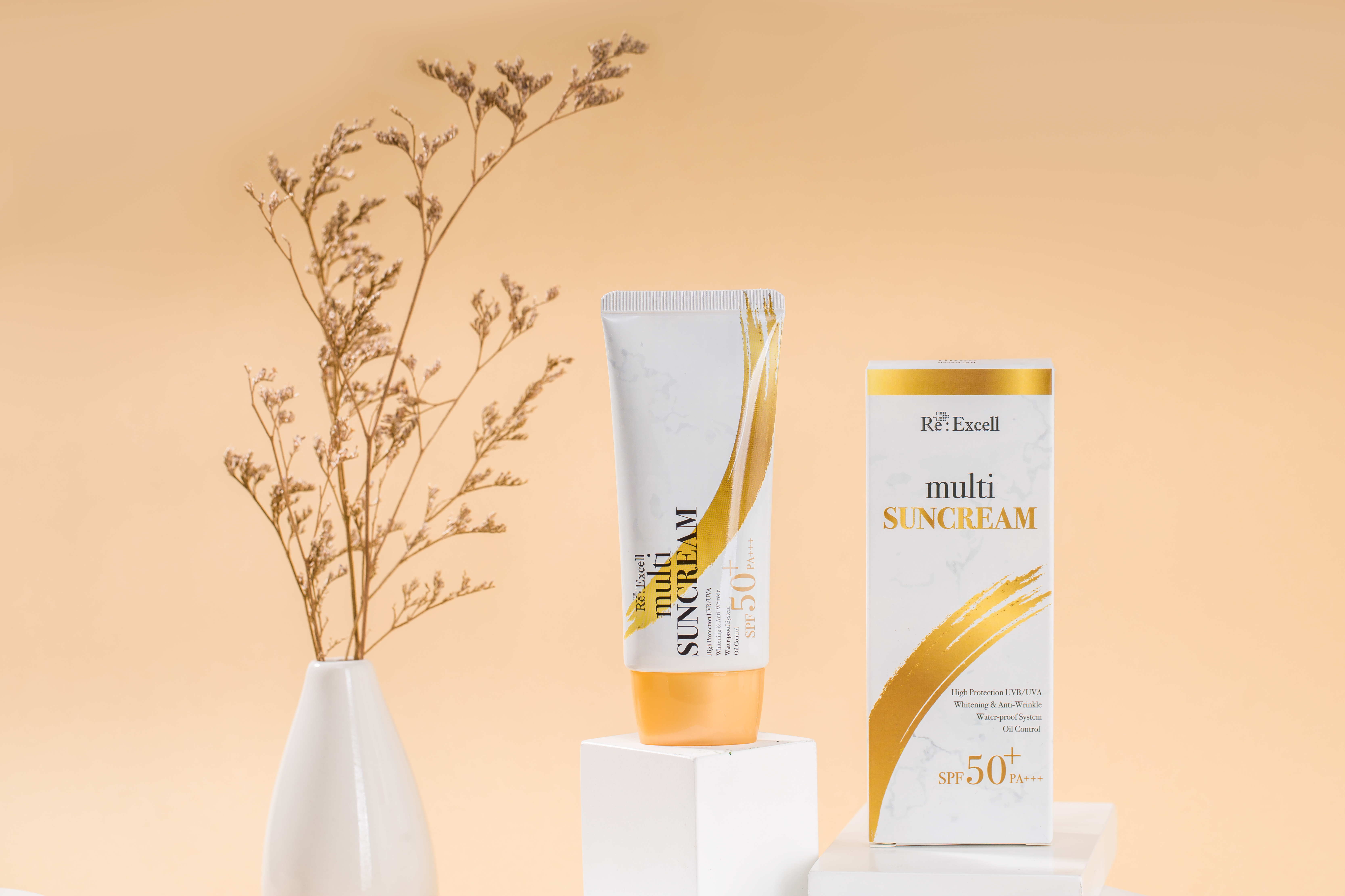 Combo 7 hộp Kem Chống Nắng Re:Excell Multi Sun Cream SPF 50+/ PA+++ sản phẩm nhập khẩu chính ngạch Hàn Quốc