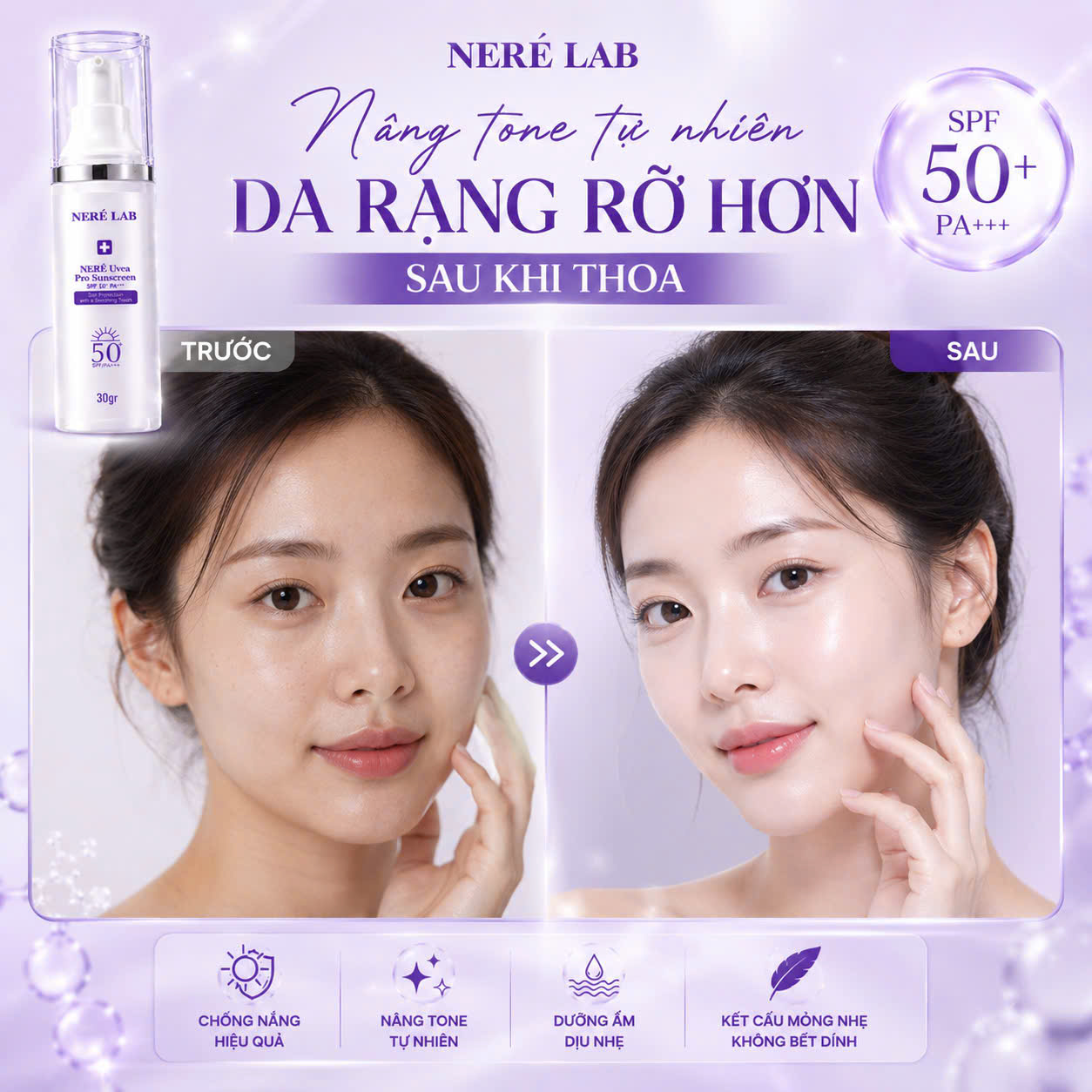 Kem Chống Nắng Neré Uvea Pro Sunscreen SPF50+ PA+++