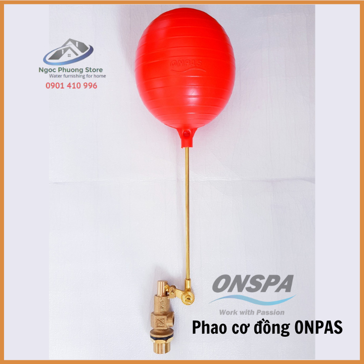 Van phao cơ đồng điều chỉnh ONPAS chống tràn bồn ren 21mm, 27mm, 34mm