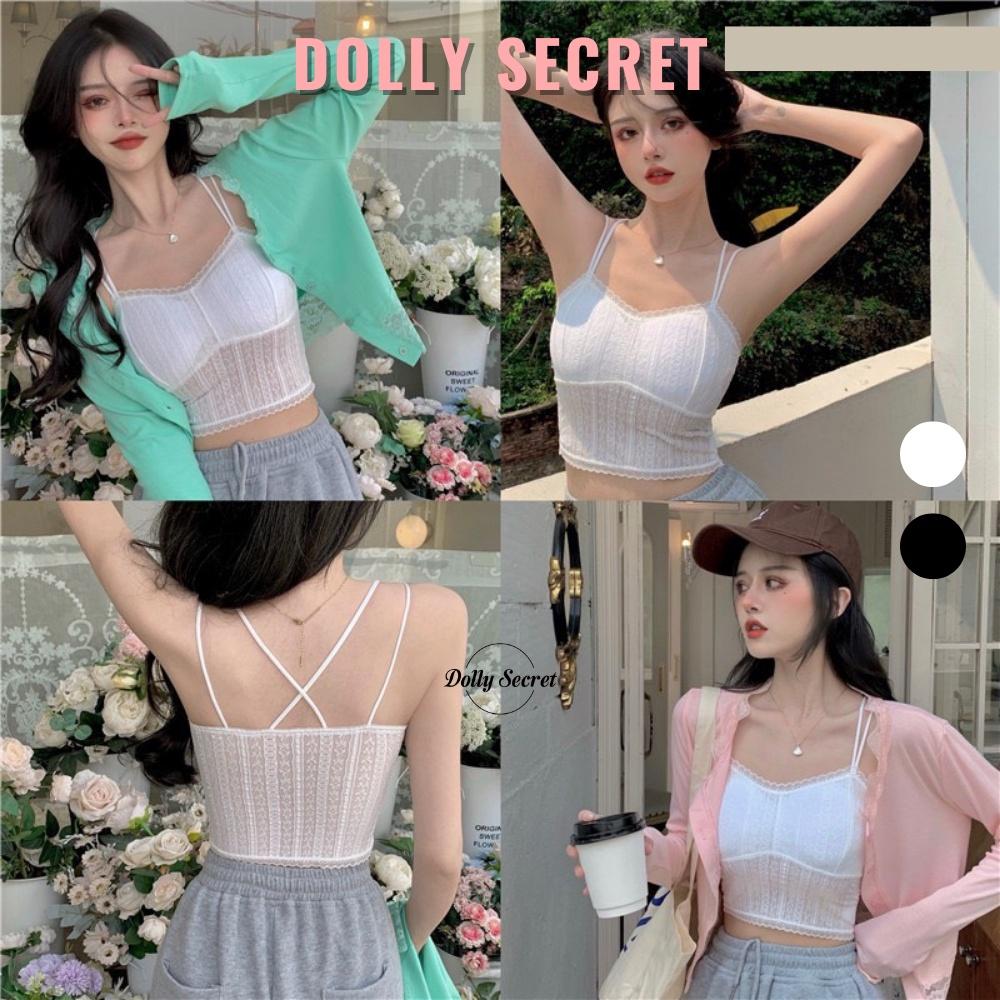 Áo Bra ren nữ DOLLY SECRET 2 dây phong cách Hàn Quốc có đệm A30