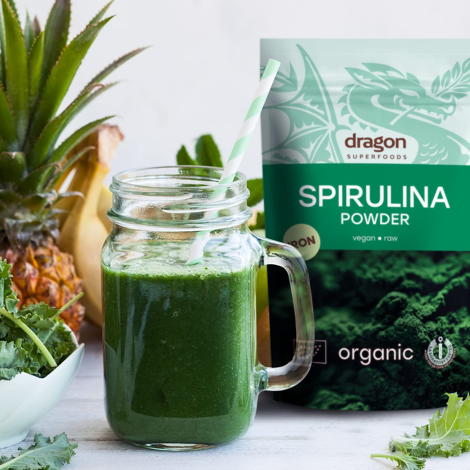 Bột tảo xoắn hữu cơ Dragon Supperfoods Organic Spirulina powder 200gr