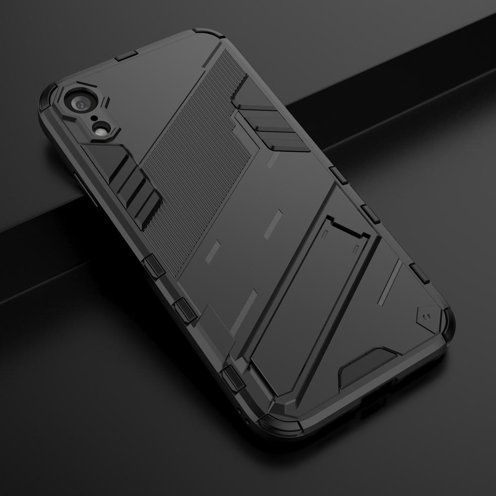 Ốp lưng cho iPhone XR, Ốp chống sốc Iron Man PUNK cao cấp kèm giá đỡ cho iPhone XR