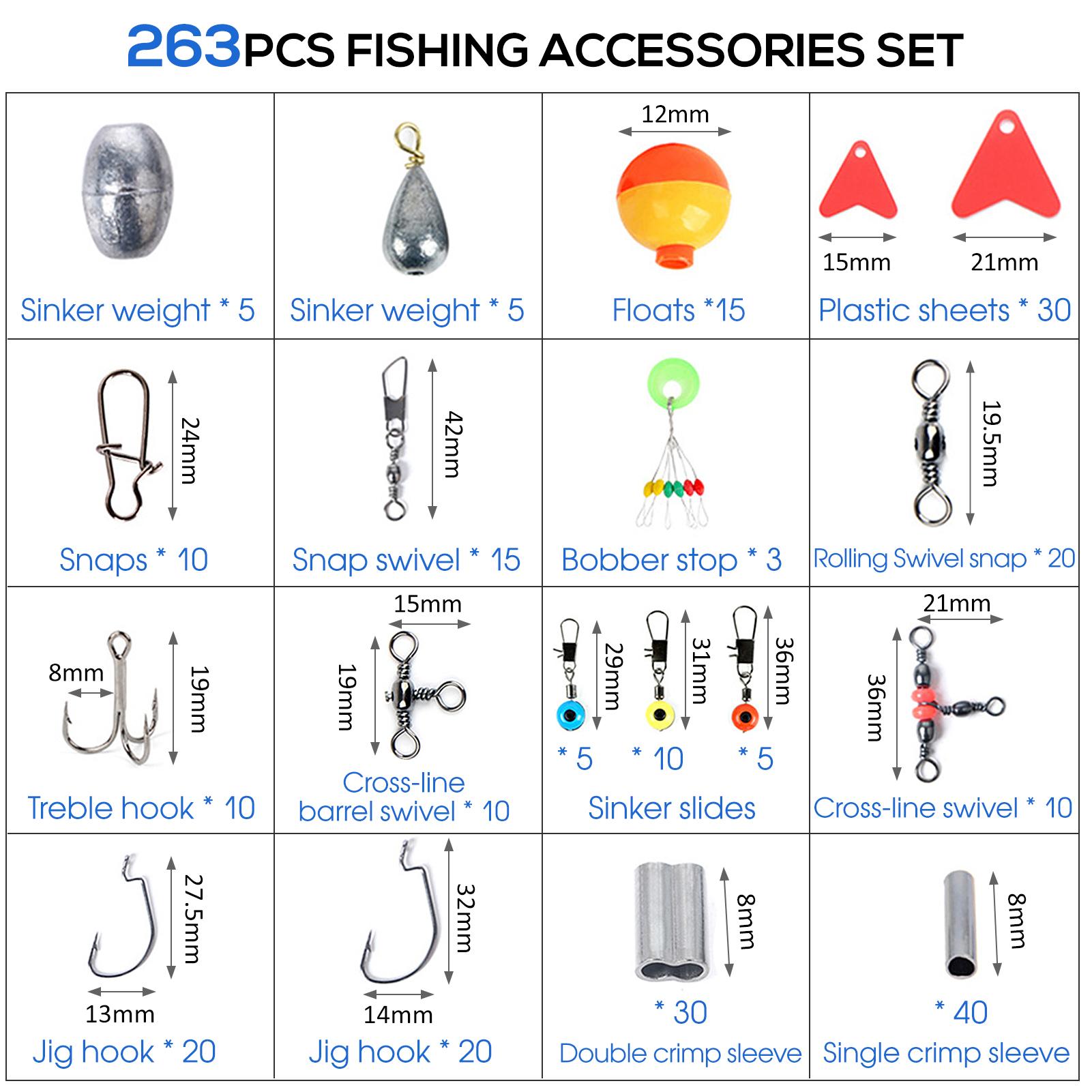 Hộp Đựng 263 Phụ Kiện Câu Cá