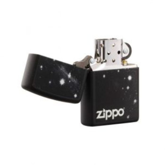 Bật Lửa Zippo Galaxy Logo Black Matte Chính Hãng Usa