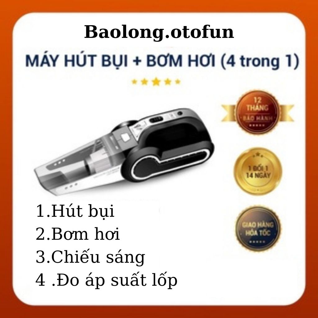 Máy hút bụi kiêm bơm lốp xe ô tô