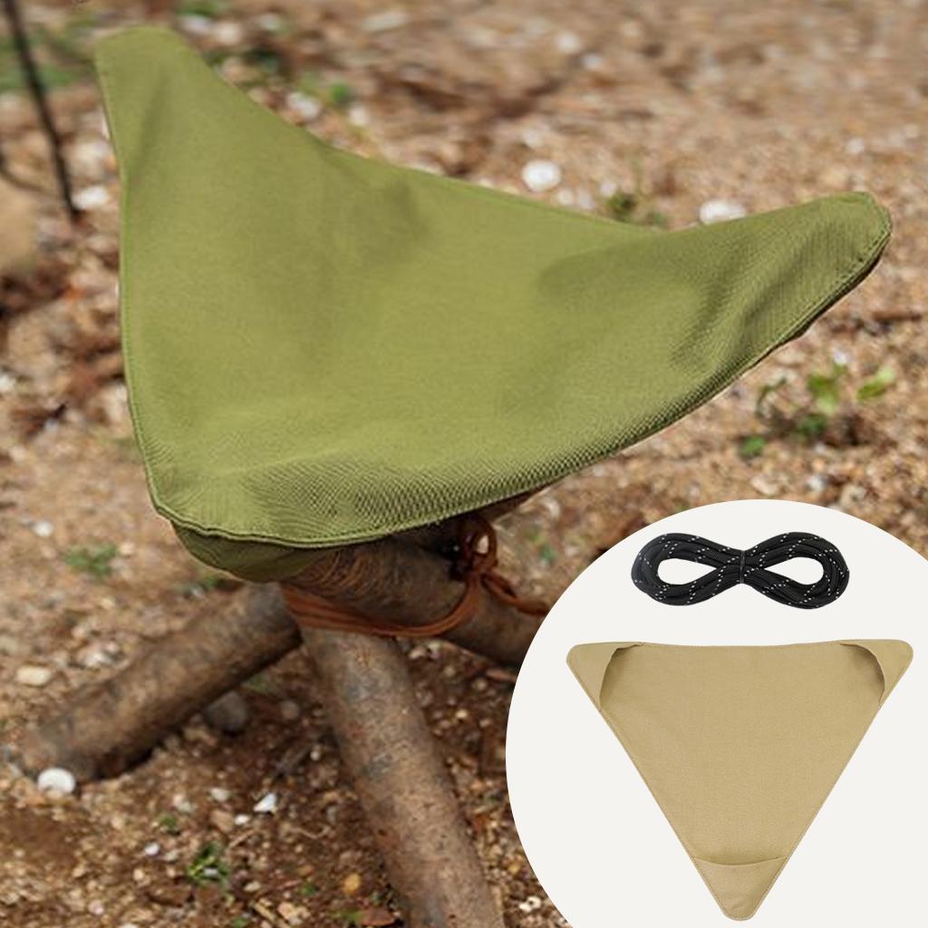 3x Folding Tripod Stool Cloth Lightweight Canvas Chair Cloth Waterproof DIY for Outdoor Travel Fishing Equipment
