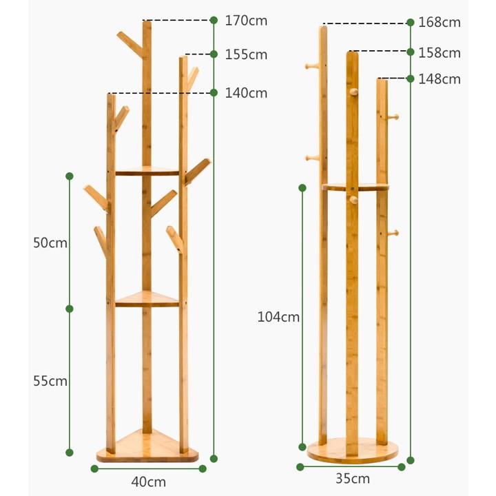 RE0122 Giá treo quần áo gỗ tre - Cây treo quần áo gỗ tre