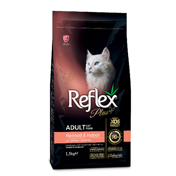 Thức ăn cho mèo Reflex Plus Adult Cat Food Hairball Salmon (1,5kg)