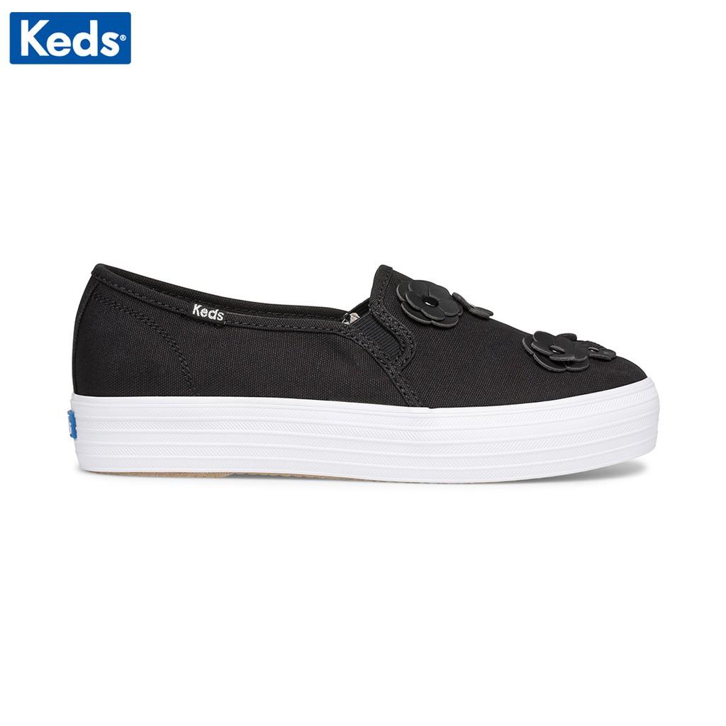 Giày Keds Nữ - Triple Decker Flowers Black - KD059978