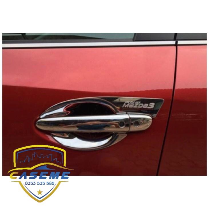 Ốp tay +hõm xe MAZDA 3 2015 đến 2019 mạ crom cao cấp
