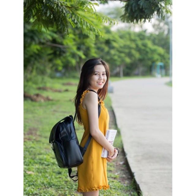 Balo thời trang nữ, đi học, đi chơi, đi làm, chất da tổng hợp cao cấp - BOM