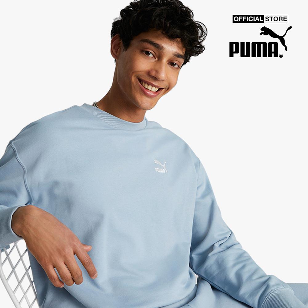PUMA - Áo sweatshirt nam phom suông Classics Relaxed Crewneck 535599
