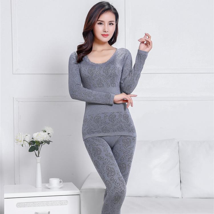Nhiệt Bộ Đồ Lót Phụ Nữ Mùa Đông Quần Áo Ấm Phù Hợp Với Áo Thun Dài Tay Ấm Quần Mùa Đông Quần Legging Nhiệt Quần Lót Không Đường May