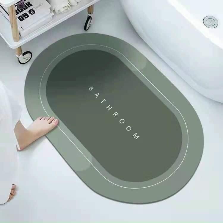 Thảm chùi chân vải Nappa siêu thấm hút đế cao su chống trượt (60X40CM) nhà bếp, phòng tắm, phòng ngủ, phòng khách