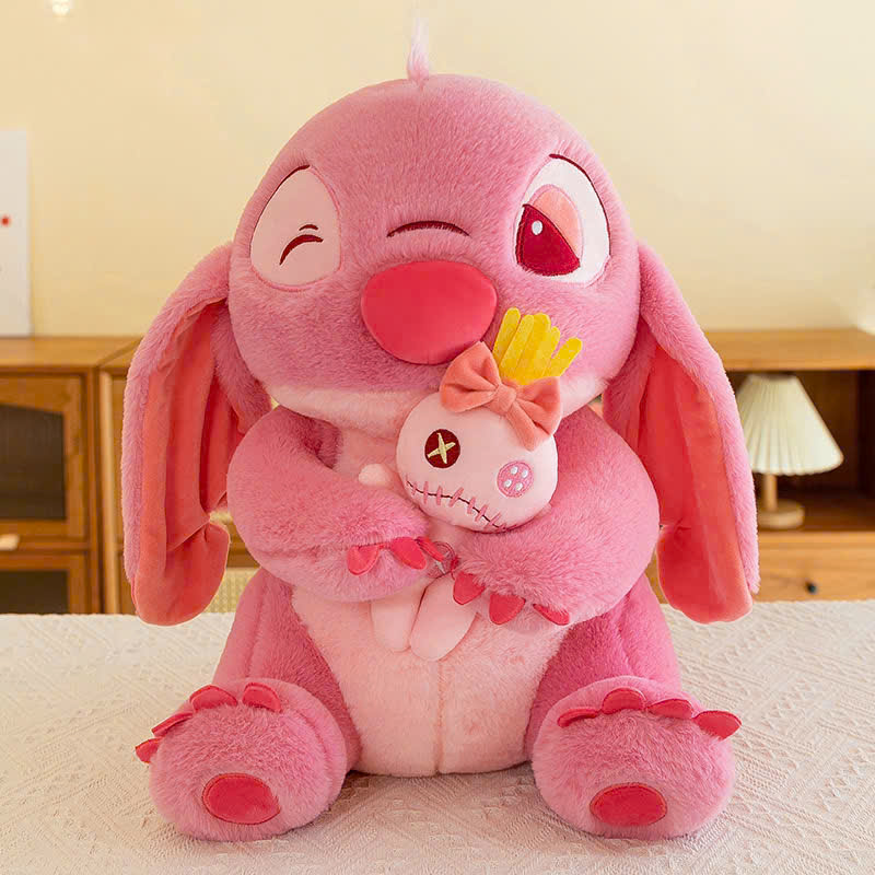 Gấu Bông Stitch Xanh Ôm Vịt, Thú Nhồi Bông Stitch Nhồi Bông Mềm Mịn Gấu Bông Nadu 35cm - Hàng Chính Hãng MINIIN
