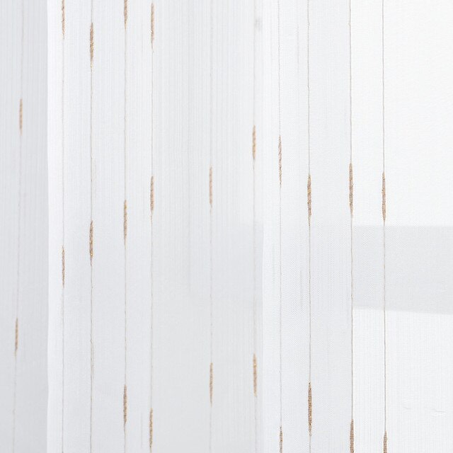 Rèm Vải Voan Họa Tiết Kẻ Kim Tuyến - Trang Trí Nhà Cửa - Decor Phòng Sang Trọng Cho Không Gian ( Màu Vàng, Màu Bạc )