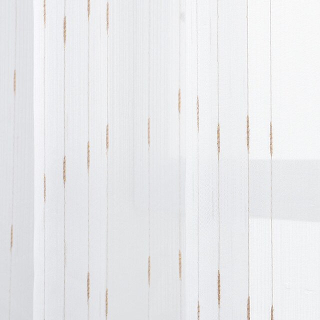 Rèm Vải Voan Họa Tiết Kẻ Kim Tuyến - Trang Trí Nhà Cửa - Decor Phòng Sang Trọng Cho Không Gian
