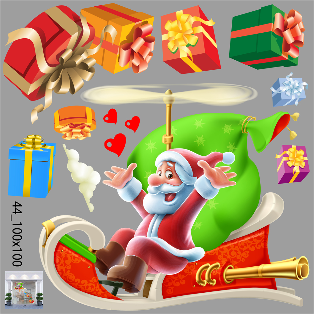 Decal trang trí giáng sinh combo số 28