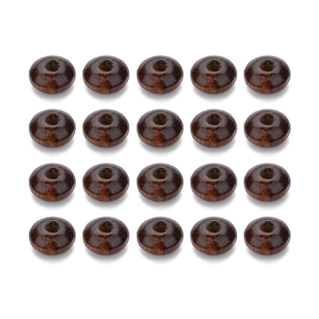 300Pack Natural Abacus Wooden Spacer Beads DIY Macrame Jewelry Charms Crafts