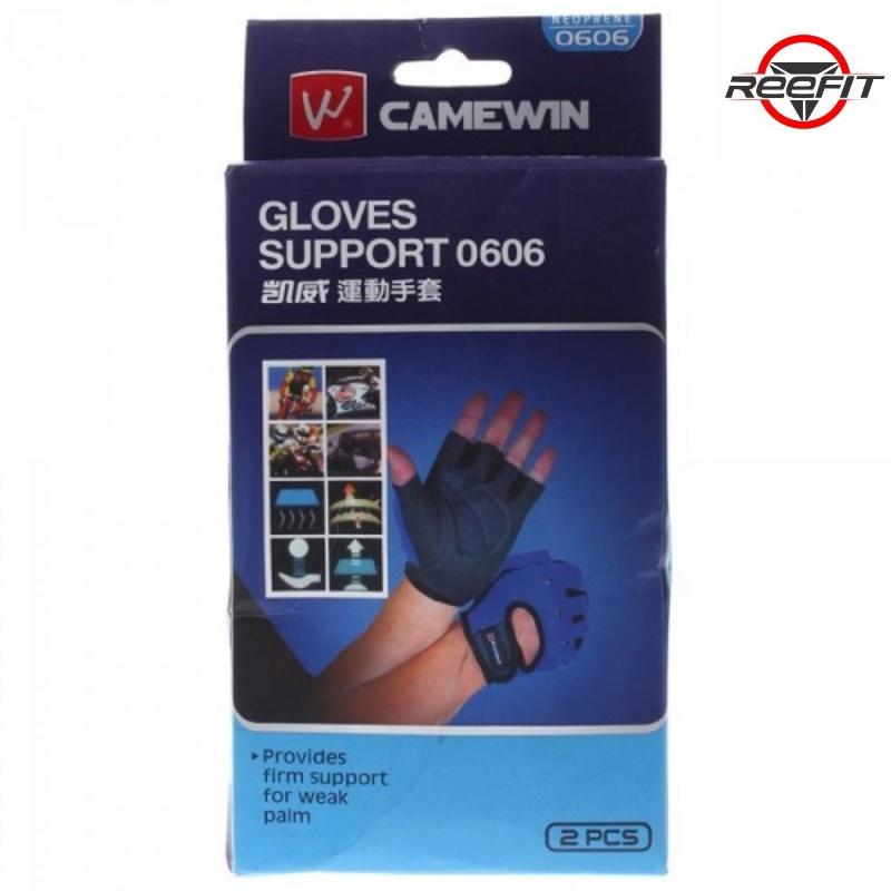 Găng tay tập gym Camewin 0606 xanh đen Reefit