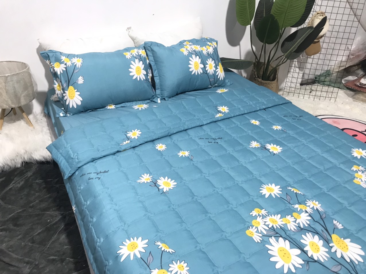Bộ Chăn Ga Gối Hè Thu 5 Món Mã CH205