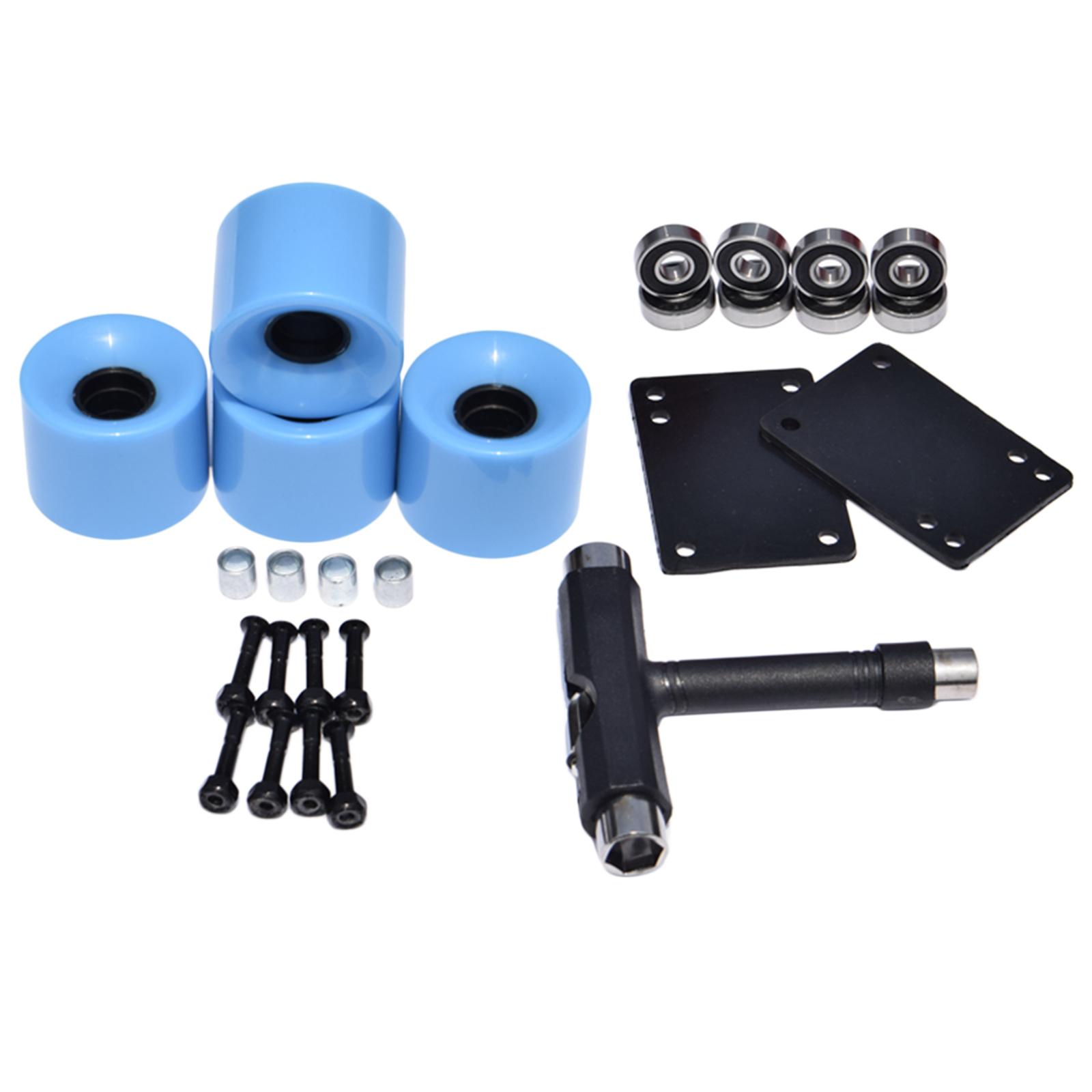 4x 78A Skateboard Wheels Replacement 60X45mm Longboard Roller Parts