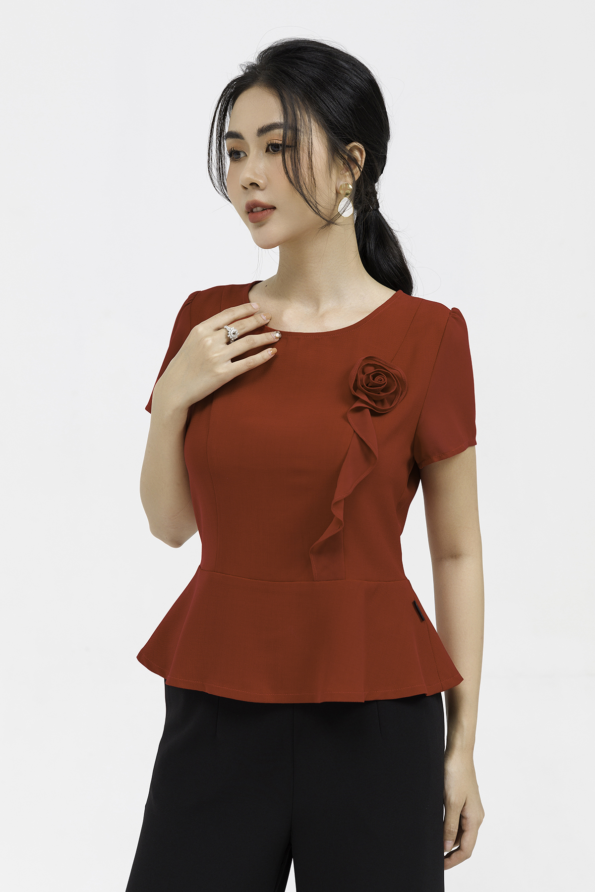 áo peplum voan phối GBQ008 Lamer L61B21Q011