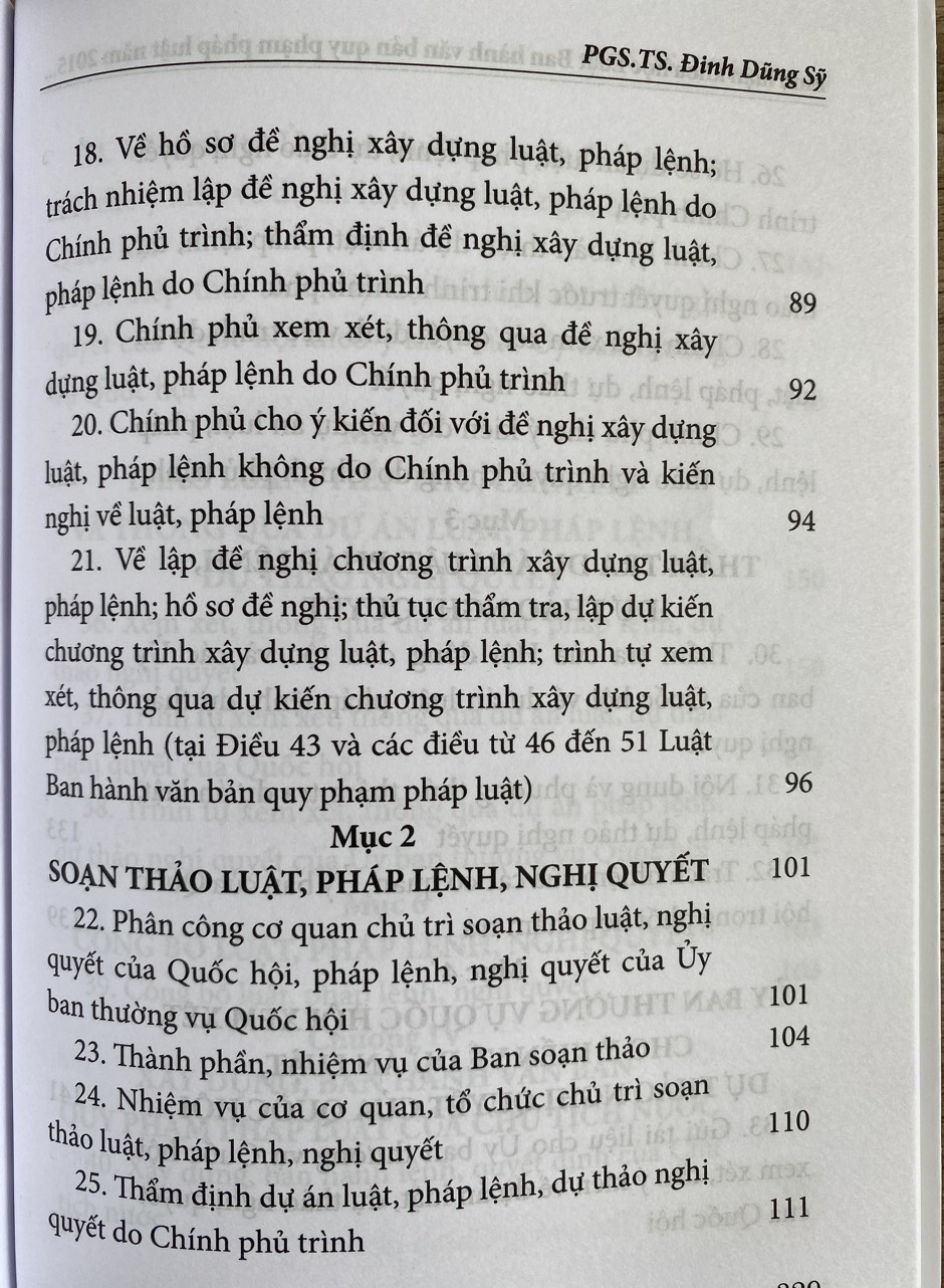 Bình luận khoa học Luật Ban hành văn bản quy phạm pháp luật năm 2015 (được sửa đổi, bổ sung năm 2020) - Lý thuyết, thực định và thực tiễn