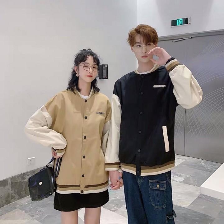 Áo khoác bomber THÊU  Wanstop unisex form rộng bóng chày nam nữ ulzzang Kun