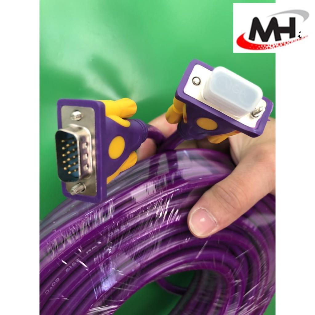 Dây Cáp Màn Hình Máy Tính VGA 3+9 Chống Nhiễu Tốt 10M-5M-3m (TÍM)-Dòng cáp cao cấp cho yêu cầu tiêu chuẩn