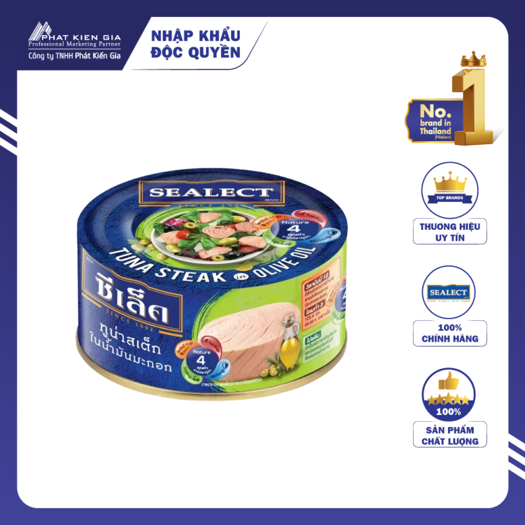Cá Ngừ Cắt Khúc Ngâm Dầu Ô Liu Sealect 150g