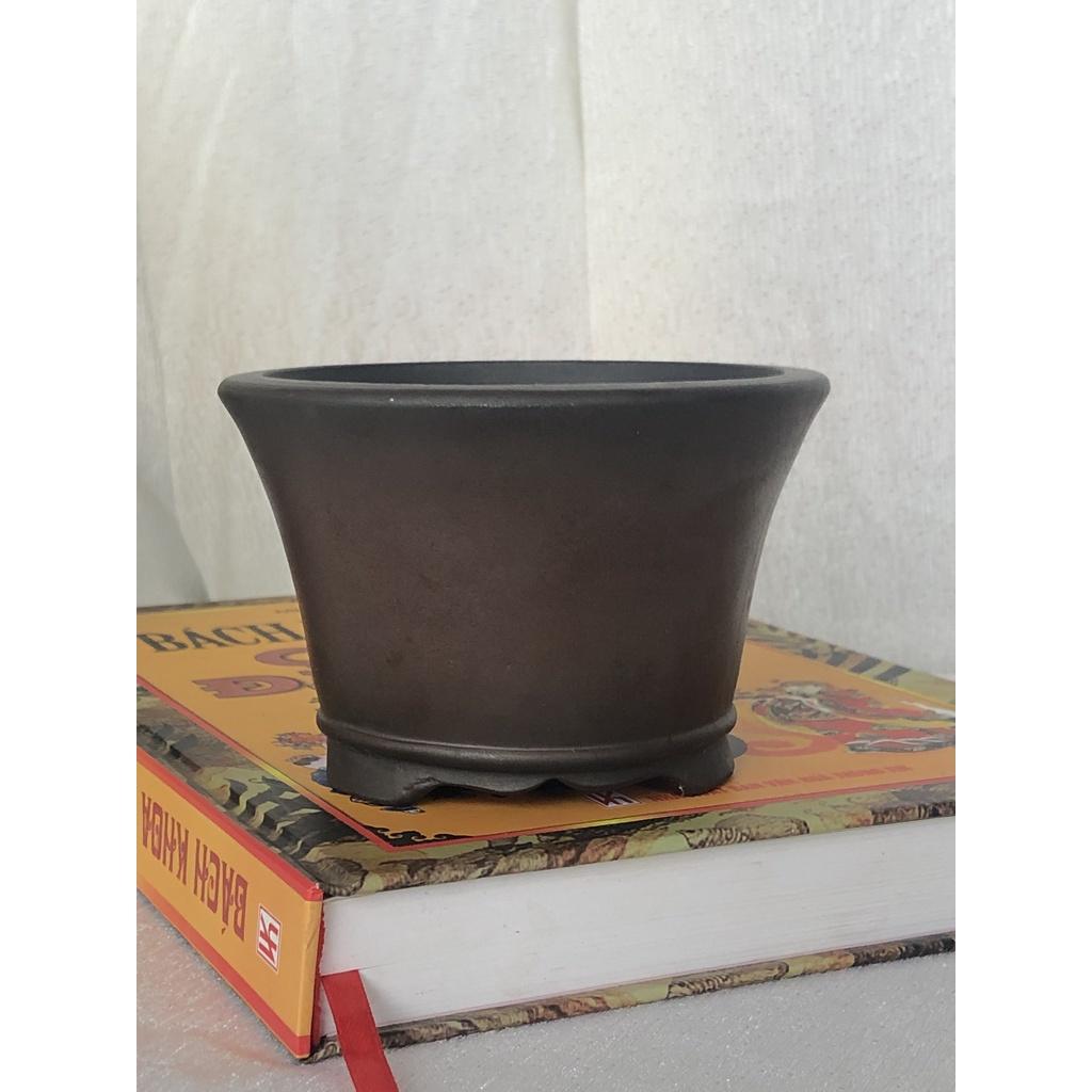 Chậu tròn mini CK5 trồng cây đặt bàn làm việc, phòng khách, phòng ngủ thiết kế trơn, sang trọng, tối giản