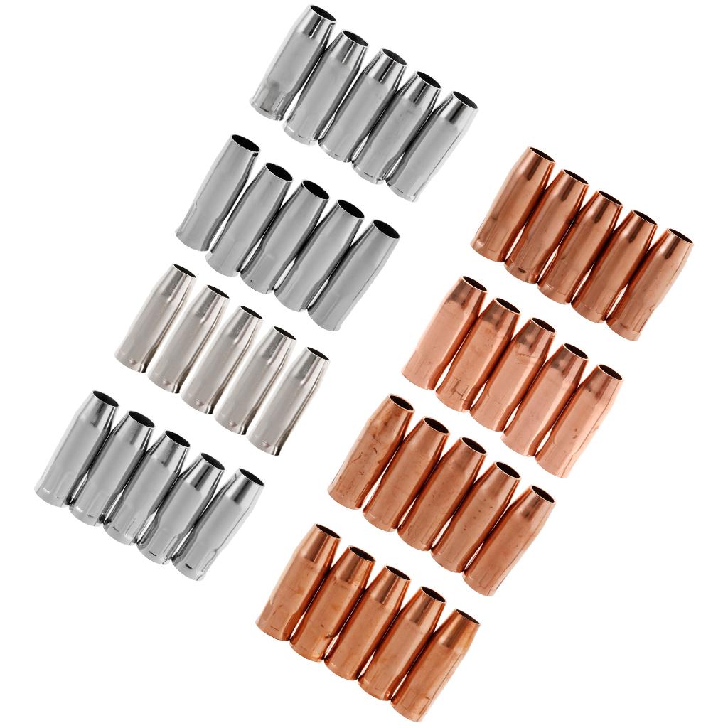 5 Piece 15AK MIG/MAG Welding Torch Contact Tip Gas Nozzle Copper 1.0