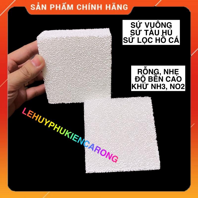 Vật Liệu Lọc Bể Cá - Sứ Vuông - Sứ Tàu Hủ - BACTERIA HOUSE Kích Thước 10x10x5cm