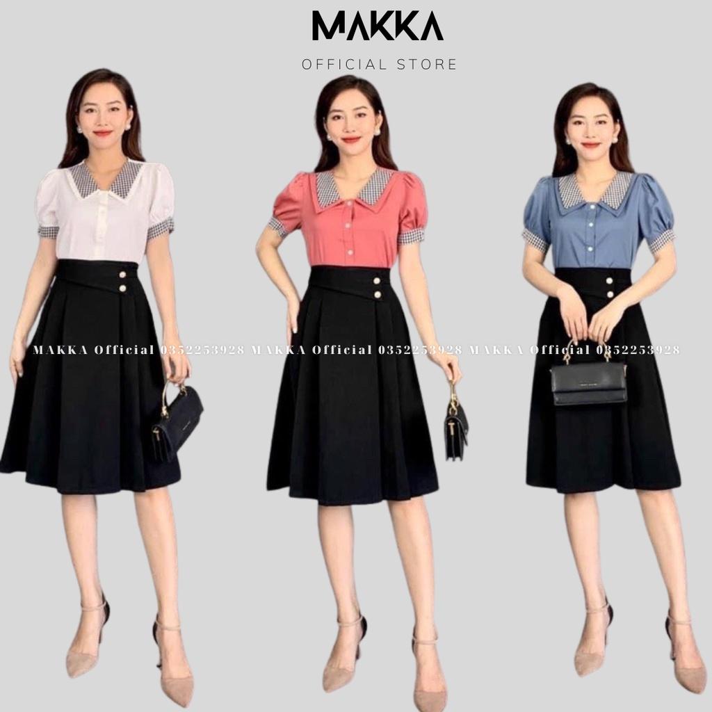 Chân váy MAKKA cv xòe 2 cúc cực xinh thời trang MAKKA 534
