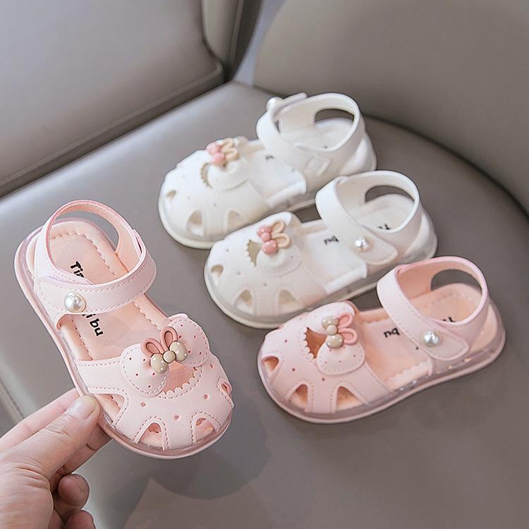 Sandal Cho Bé Gái Từ 0- 3 Tuổi Đế Mềm Chống Trơn Trượt Dép Tập Đi Cho Bé Gái Phong Cách Hàn Quốc D74