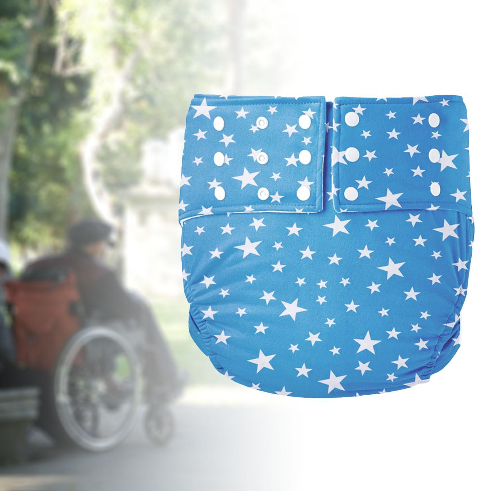2Pcs Adjustable Adult Pocket Nappy Cover for Incontinence Washable