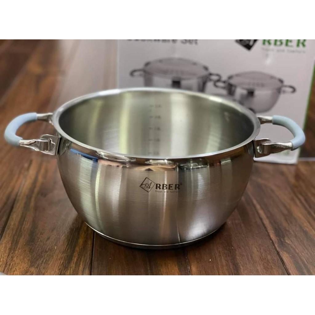 Bộ nồi inox 3 món Arber Phantom size 16-24cm - Hàng Nội Địa Đức, Nồi Đáy Từ, Chảo Chống Dính Dùng Cho Bếp Từ Bếp Điện