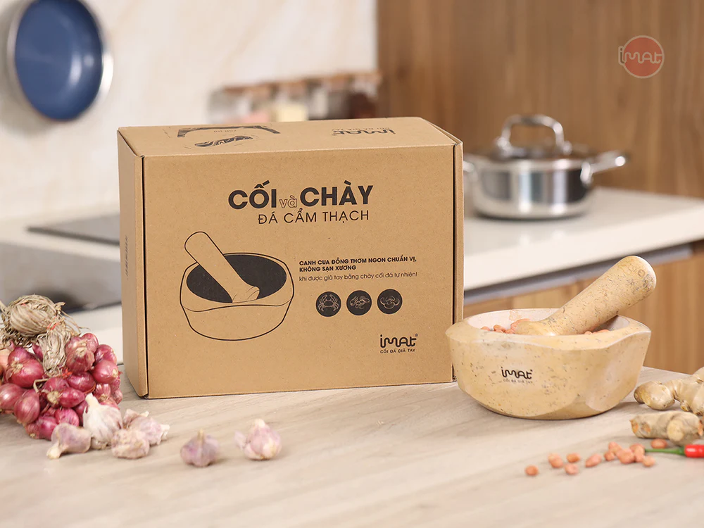 Cối và chày đá Cẩm thạch iMat
