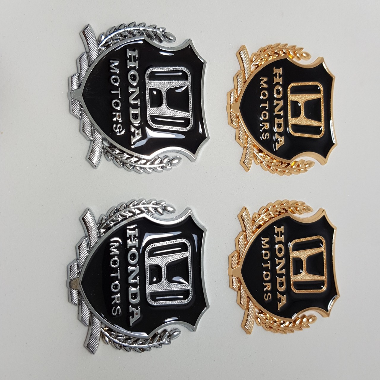 Bộ 2 Huy hiệu LOGO THƯƠNG HIỆU ô tô hình bông lúa