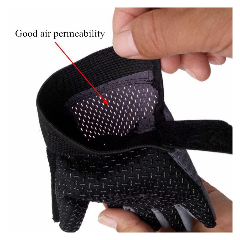 Phụ nữ đi xe đạp Găng tay thể thao trên đường cao tốc Bike Bike Bike ĐIỀU KHOẢN chống chống trượt gel chống trượt Pad Bi-Bycle MTB Half Finger Color: Black Upgrade 2 Size: S