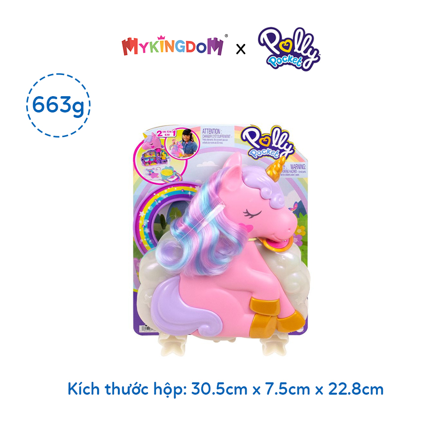 Đồ Chơi POLLY POCKET Và Tiệm Làm Tóc Kỳ Lân Unicorn HKV51