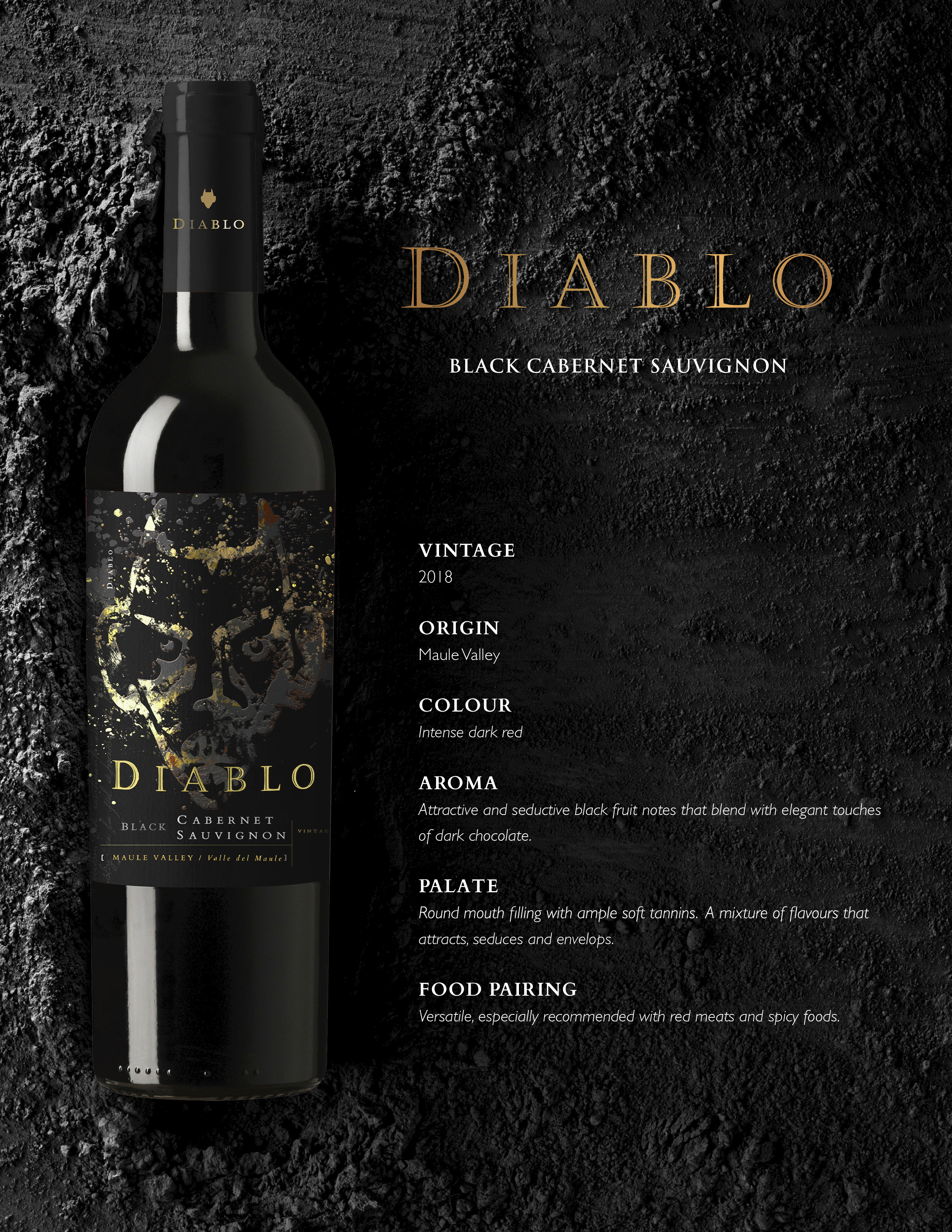 Rượu vang đỏ Chile Diablo Black Cabernet Sauvignon