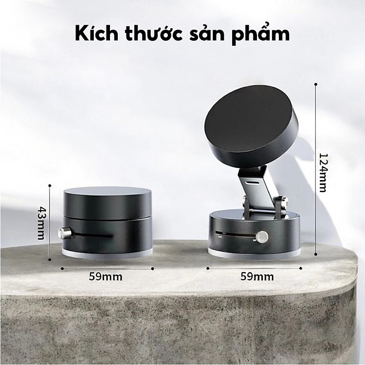 Giá Đỡ Điện Thoại Hút Từ Tính Chân Không Gấp Gọn 360, Mang Đi Tập GYM, Nấu Cơm, Dã Ngoại... Hàng Nhập Khẩu