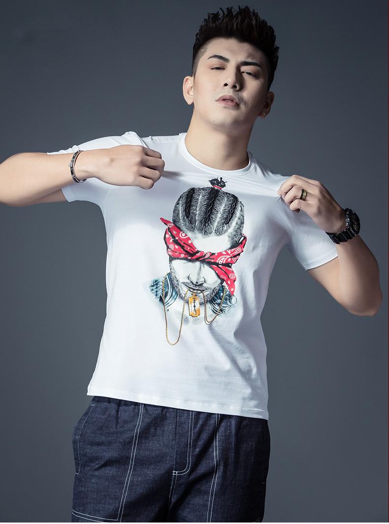 Áo thun Nam tay ngắn cổ tròn với họa tiết in hình độc đáo chất vải cotton cao cấp mặc thoải mái dễ phối đồ hợp với xu hướng thời trang