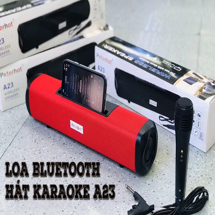 Loa bluetooth karaoke mini FLOVEME A23 công suất lớn Loa không dây có mic âm thanh siêu hay bass khỏe Bảo hành 1 năm - Hàng chính hãng