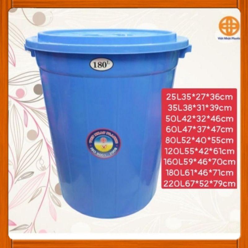 THÙNG NHỰA TRÒN CÓ NẮP ĐẬY CÁC CỠ 25L/35L/50L/60L