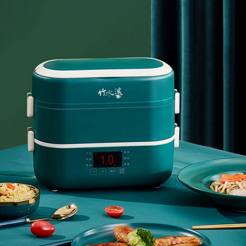 Hộp đựng cơm văn phòng lõi sứ 4 ngăn - Hộp cơm văn phòng 2 tầng cao cấp - Có Ảnh Thật