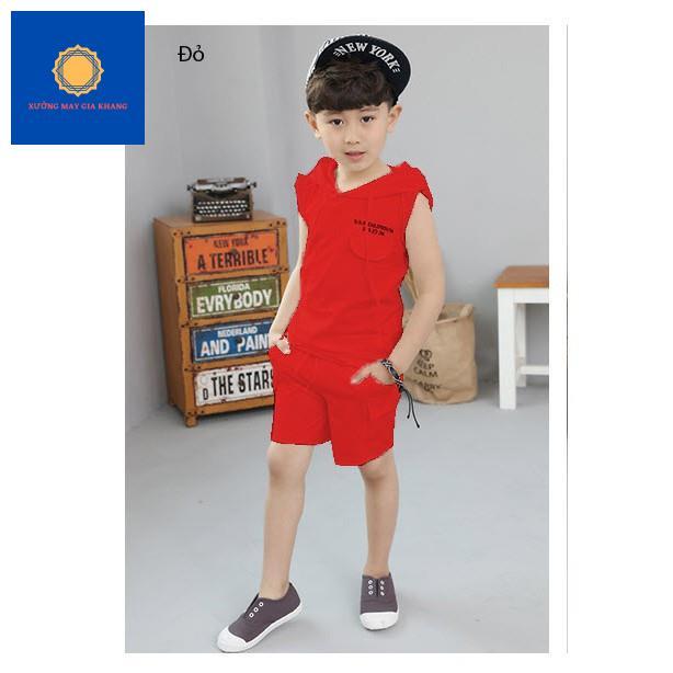 Đồ bộ quần áo thun bé trai, bé gái cá tính, kiểu áo có nón - Quần áo trẻ em - GiaKhang