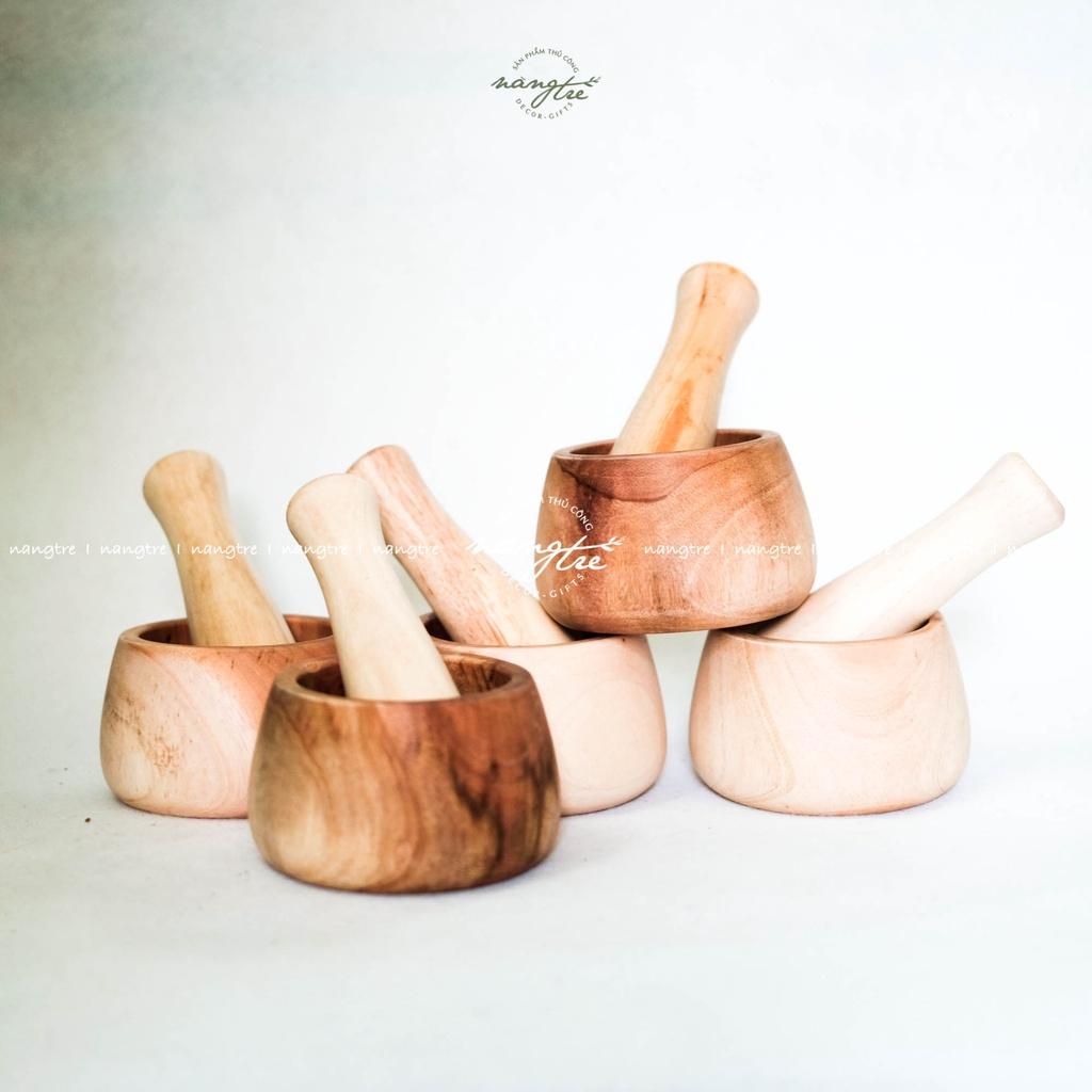 Bộ chày giã cối gỗ hiện đại- mortar pestle